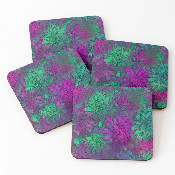Item preview, bioluminescent fluorescent flower pattern  designed and sold by UmagineArts.