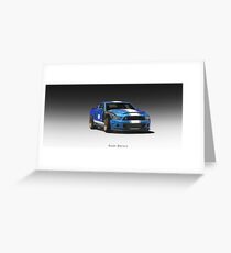 Mustang GT500 Render Greeting Card