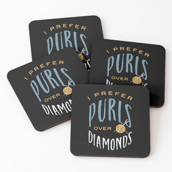 Item preview, Knitting Pun I Prefer Purls Over Diamonds designed and sold by whyitsme.