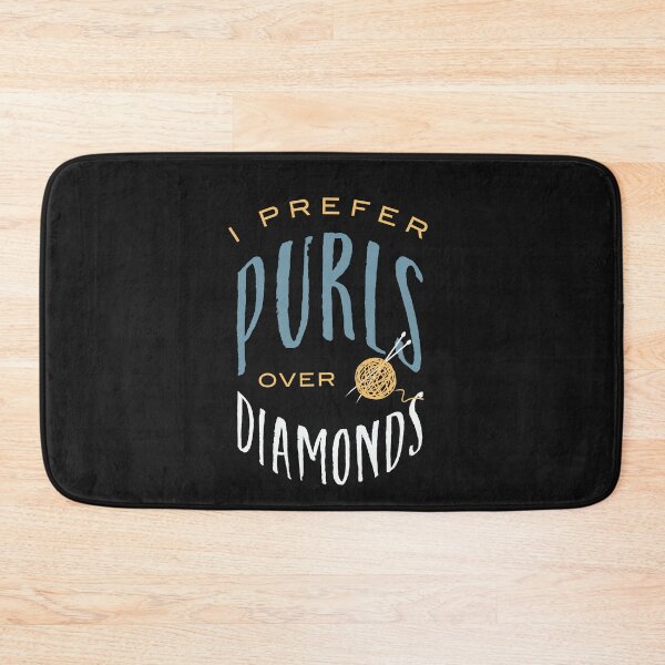 Item preview, Knitting Pun I Prefer Purls Over Diamonds designed and sold by whyitsme.
