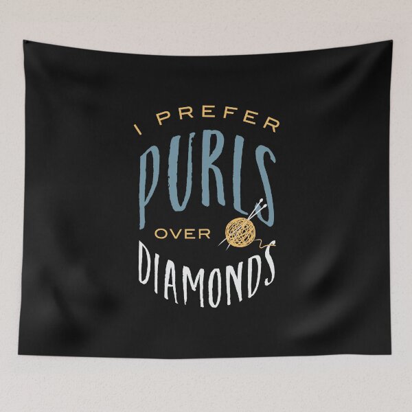 Item preview, Knitting Pun I Prefer Purls Over Diamonds designed and sold by whyitsme.