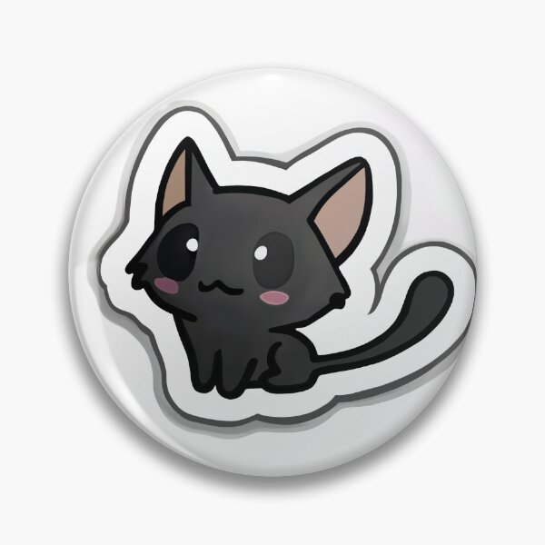 Item preview, cartoony black cat sticker  designed and sold by Nooshin Mehrvarz.