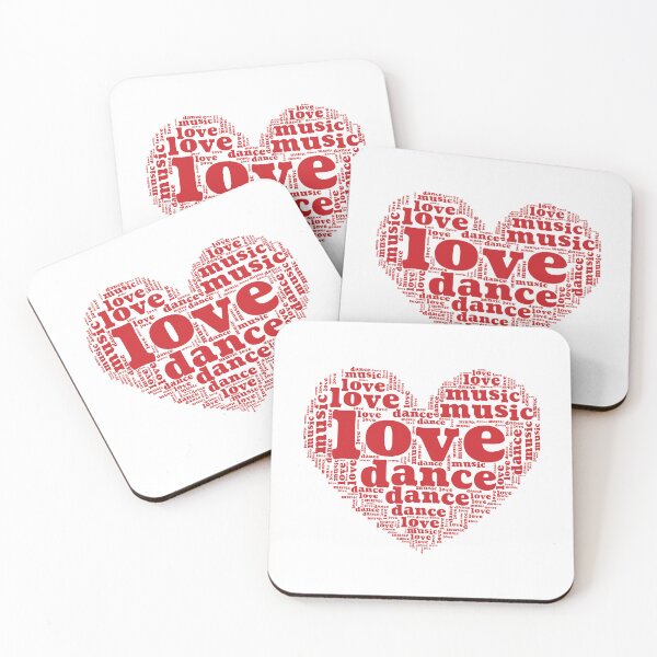 Item preview, Love dance and music heart inner text designed and sold by DanceDeck.