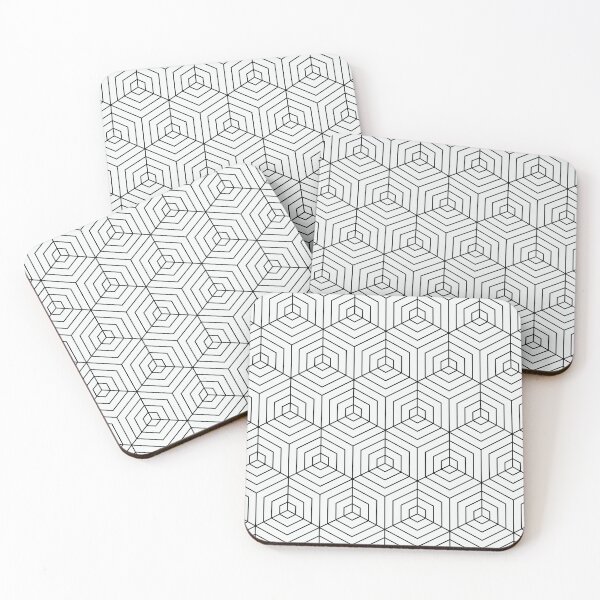 Item preview, Black Lines on White Geometric Pattern designed and sold by Blue-Banana.