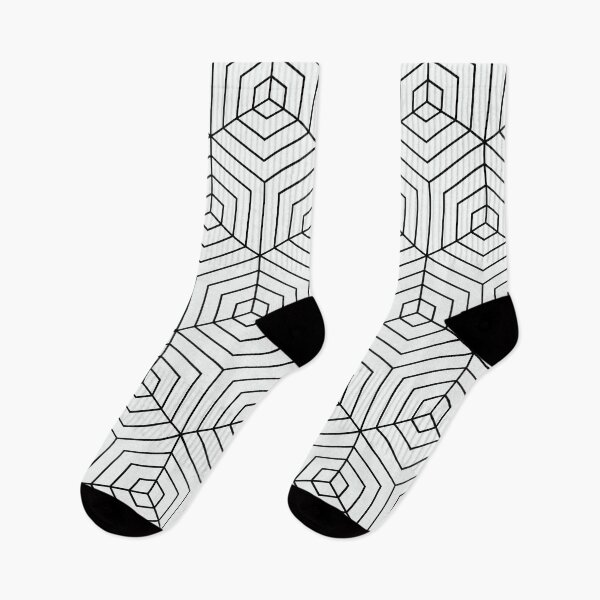 Item preview, Black Lines on White Geometric Pattern designed and sold by Blue-Banana.