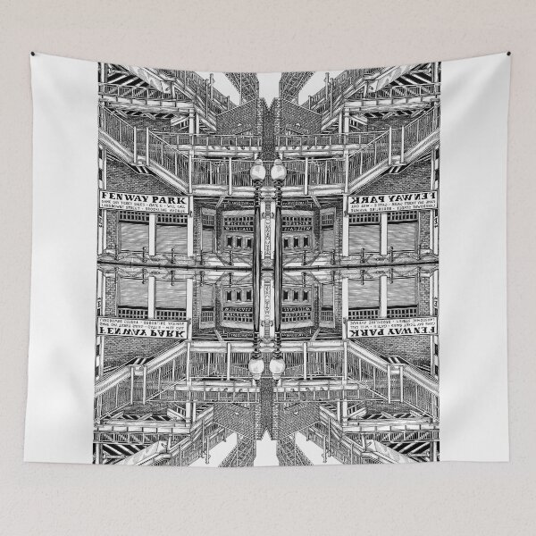 Item preview, Fenway Park Boston Gate E Drawing-Escheresque designed and sold by Conor Plunkett.