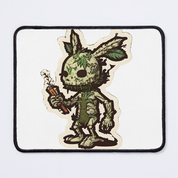 Item preview, zombie rabbit smoking joint weed designed and sold by futuresimo04.