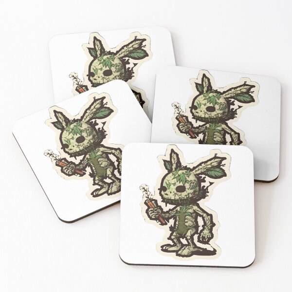 Item preview, zombie rabbit smoking joint weed designed and sold by futuresimo04.