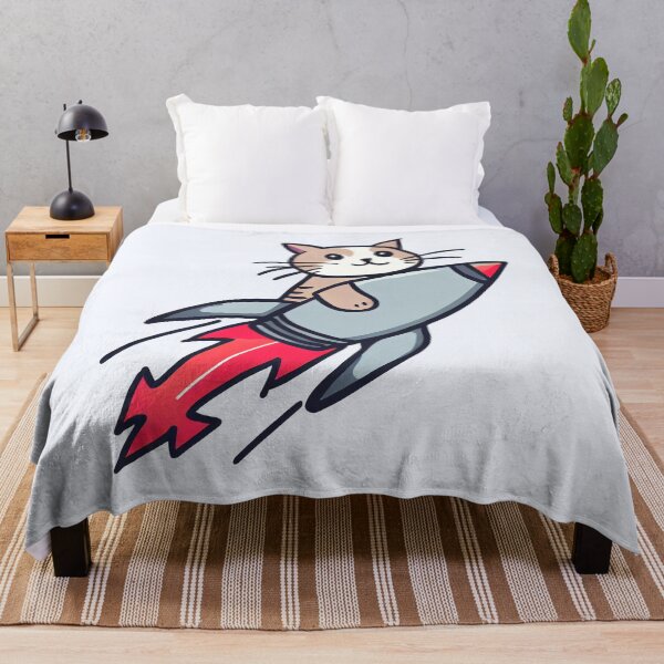 Item preview, Cat flying a space rocket designed and sold by NebularNerd.