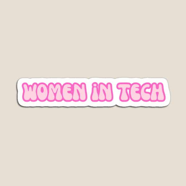 Item preview, Groovy Font Women in Tech Pink designed and sold by emilykroll.