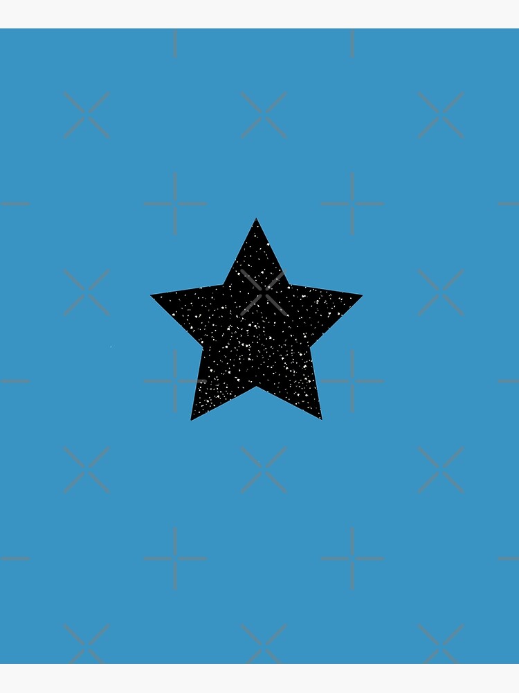 Black Star with Glitter | Greeting Card