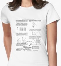 General Physics, PHY 110. Chapter 3. Falling Objects and Projectile Motion Women's Fitted T-Shirt