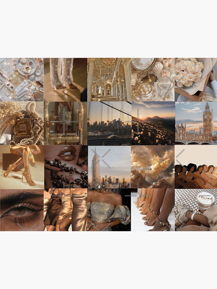 Brown Collage Kit Brown/beige/tan Aesthetic Wall Collage Kit 