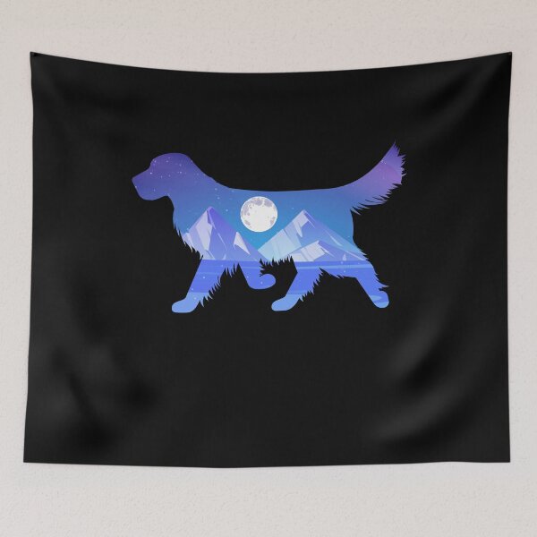 Item preview, Golden Retriever Dog Silhouette Moon Nature Gift designed and sold by alaechamlal.
