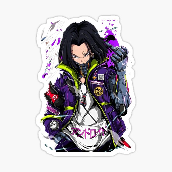 Dragon Ball Sticker – Android 17 – Acid Ink Designs