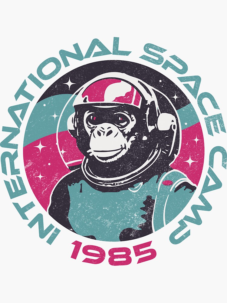 "Space Camp Monkey" Sticker for Sale by hadleyfoo | Redbubble