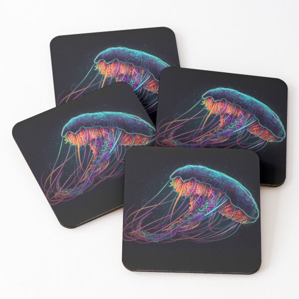 Item preview, Techno Neon Jellyfish designed and sold by DreamPuzzles.