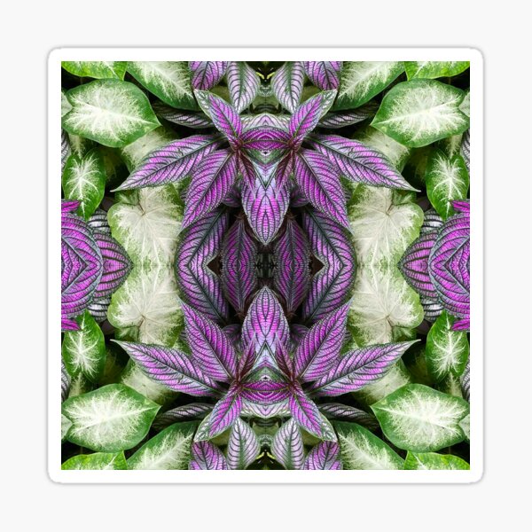 Purple Leaves Pattern Sticker