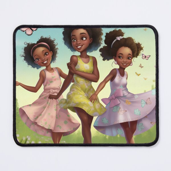 Item preview, Cartoon style illustration of three beautiful sisters  designed and sold by RoseShop2093.