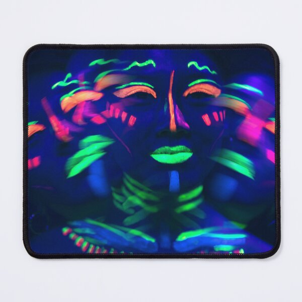Item preview, close up view woman with fluorescent make up under uv light designed and sold by Lefteris Betsis.