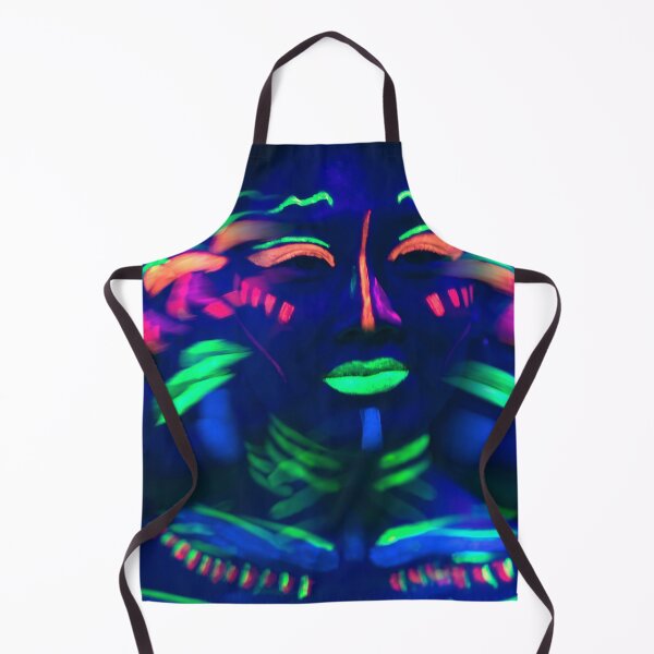 Item preview, close up view woman with fluorescent make up under uv light designed and sold by Lefteris Betsis.