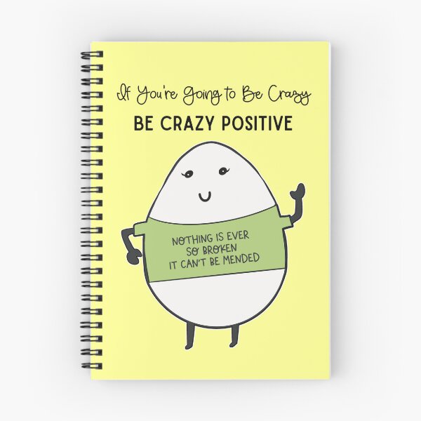 Item preview, Crazy Positivity Cute Kawaii Egg Hope Quote Cartoon  designed and sold by Renata illustrata.