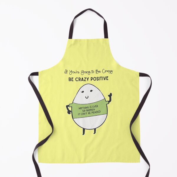 Item preview, Crazy Positivity Cute Kawaii Egg Hope Quote Cartoon designed and sold by Renata Illustrata.