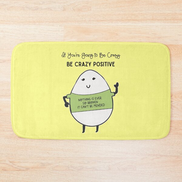 Item preview, Crazy Positivity Cute Kawaii Egg Hope Quote Cartoon  designed and sold by Renata Illustrata.