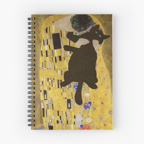 Item preview, Gustav Klimt Cat , Klimt the Kiss Cat, Funny Cat mom gift, Black Cat Art designed and sold by RaspberryEM.