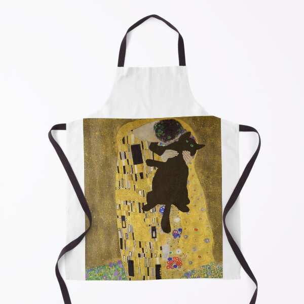 Item preview, Gustav Klimt Cat , Klimt the Kiss Cat, Funny Cat mom gift, Black Cat Art designed and sold by RaspberryEM.