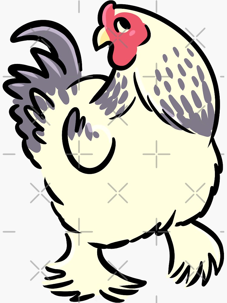 Chickens - Brahma Roster Sticker for Sale by SuchGoodBirds