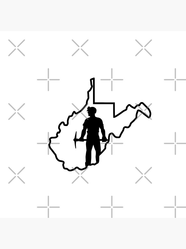 West Virginia Coal Miner Silhouette In The State Tank Top West Virginia Coal Miner Silhouette In The State Tank Top