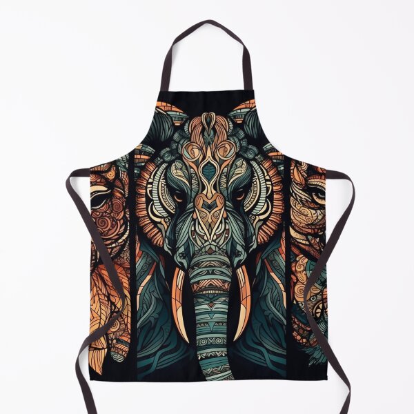 Aperçu de l'œuvre Masques d'éléphants tribaux créée et vendue par DreamPuzzles.
