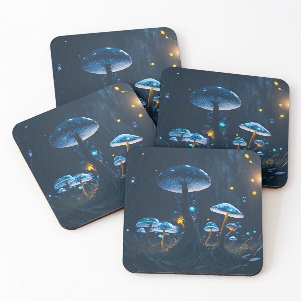 Item preview, Magic Mushroom Forest Night Bloom - Mushrooms designed and sold by internlvisions.