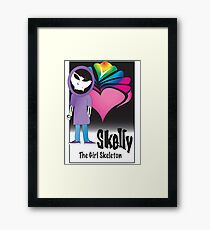 Skelly Character Card (front) Framed Print
