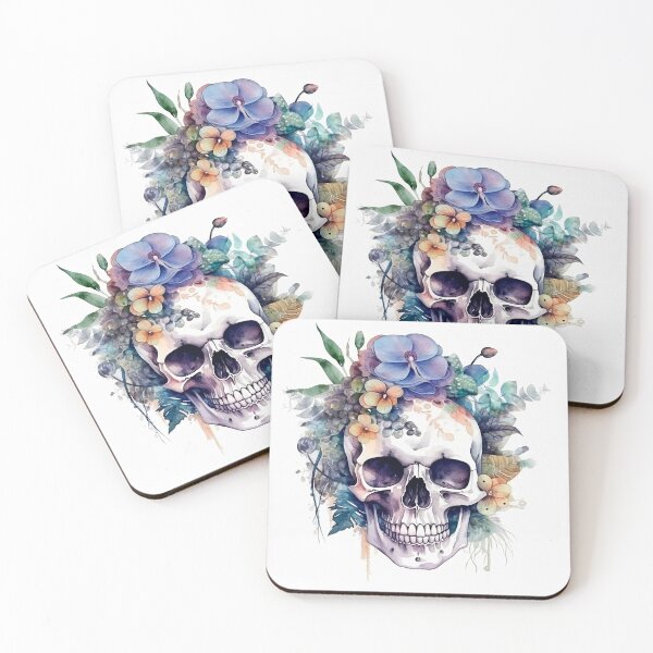 Item preview, Skull Overgrown By Flowers #2 designed and sold by VictorSchell.