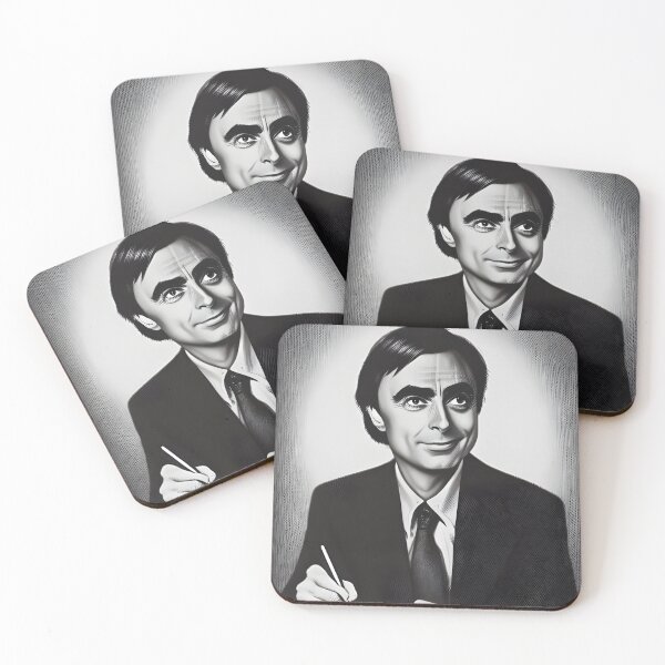 Item preview, Pencil portrait of Carl Sagan designed and sold by brandway.