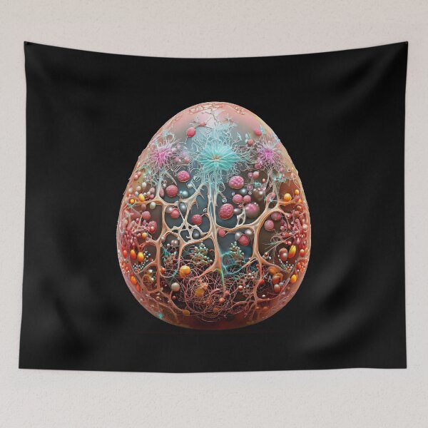 Item preview, Easter bunny in a frenzy of colour: Abstract patterns on an Easter egg designed and sold by Girih.