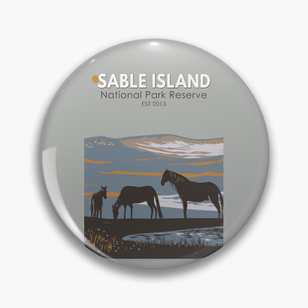 Item preview, Sable Island National Park Reserve Canada Travel Art Vintage designed and sold by KrisSidDesigns.