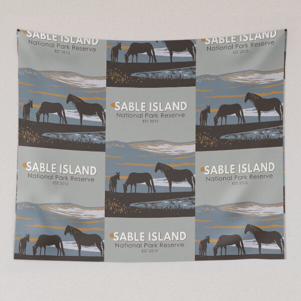 Item preview, Sable Island National Park Reserve Canada Travel Art Vintage designed and sold by KrisSidDesigns.