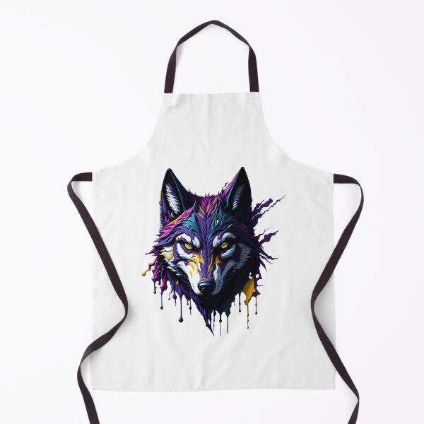 Item preview, Colorful Wolf Head Splash Art Design designed and sold by MediaPOX.
