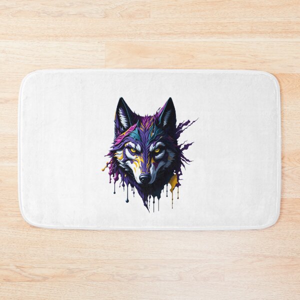 Item preview, Colorful Wolf Head Splash Art Design designed and sold by MediaPOX.