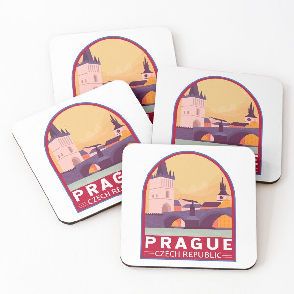 Item preview, Prague Czech Republic Travel Retro Emblem designed and sold by KrisSidDesigns.