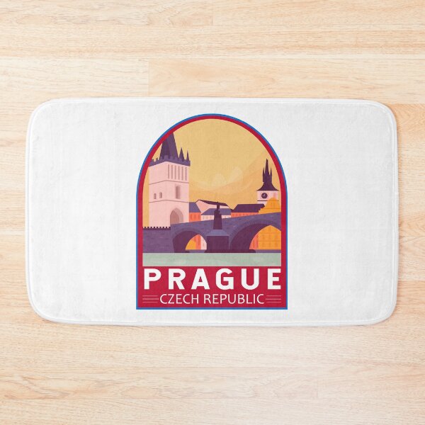 Item preview, Prague Czech Republic Travel Retro Emblem designed and sold by KrisSidDesigns.