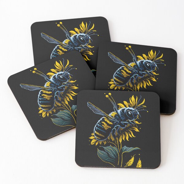 Item preview, Bee On A Sun Flower - Bee-autiful & Cute - Get Buzzing designed and sold by Chromatic-Art.