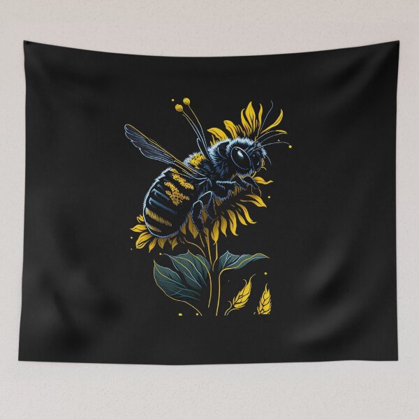 Artikelvorschau, Bee On A Sun Flower - Bee-autiful & Cute - Get Buzzing  entworfen und verkauft von Chromatic-Art.
