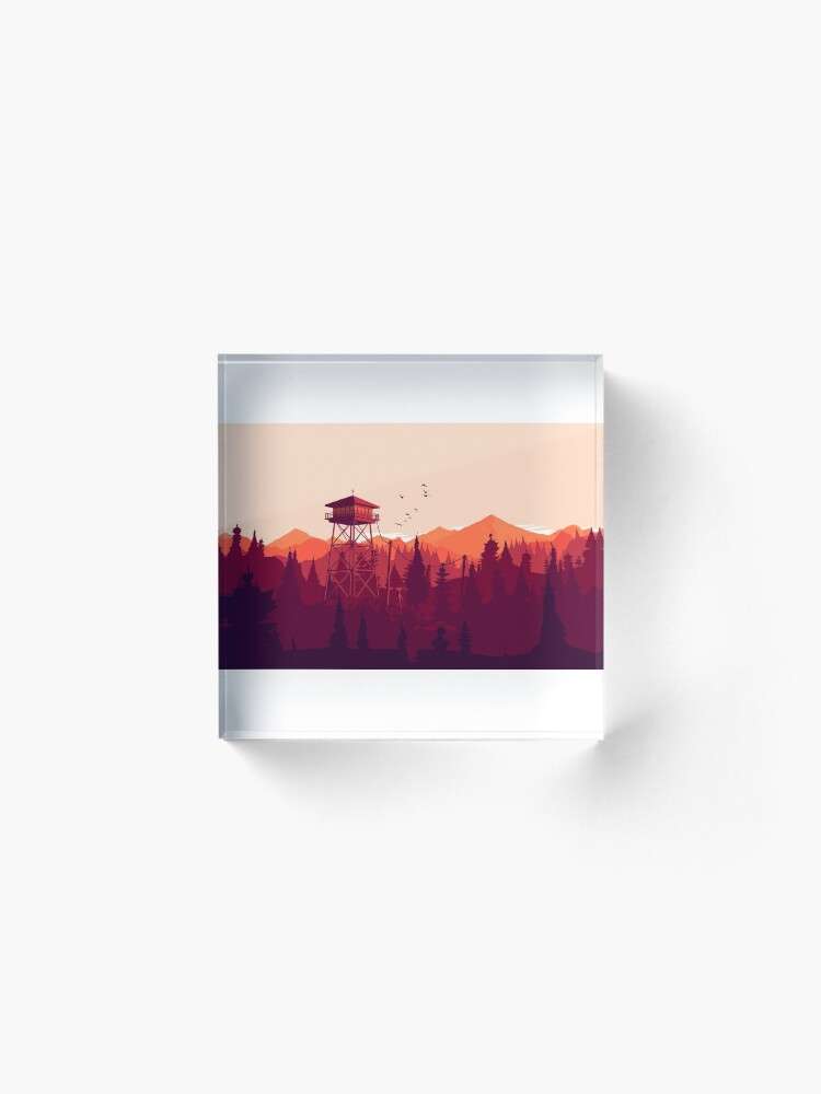 Alternate view of Firewatch - Landscape 2 Acrylic Block