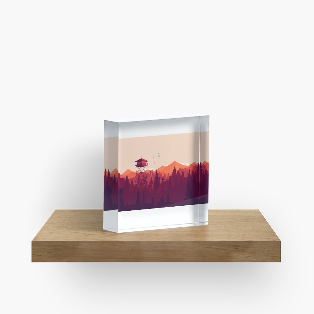 Firewatch - Landscape 2 Acrylic Block