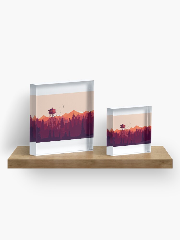 Alternate view of Firewatch - Landscape 2 Acrylic Block