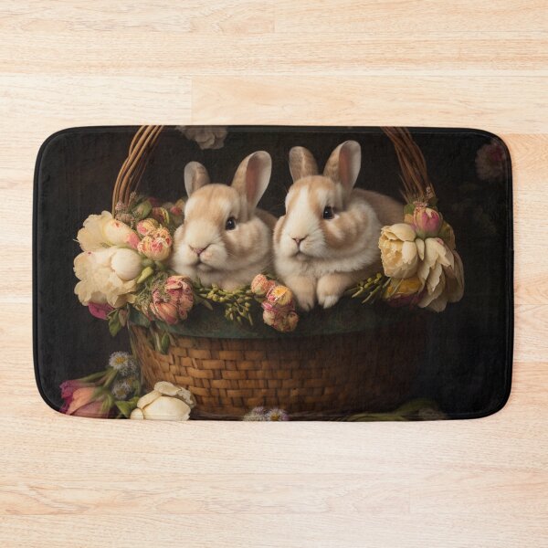 Item preview, bunnys in basket easter  designed and sold by aquinavortex.